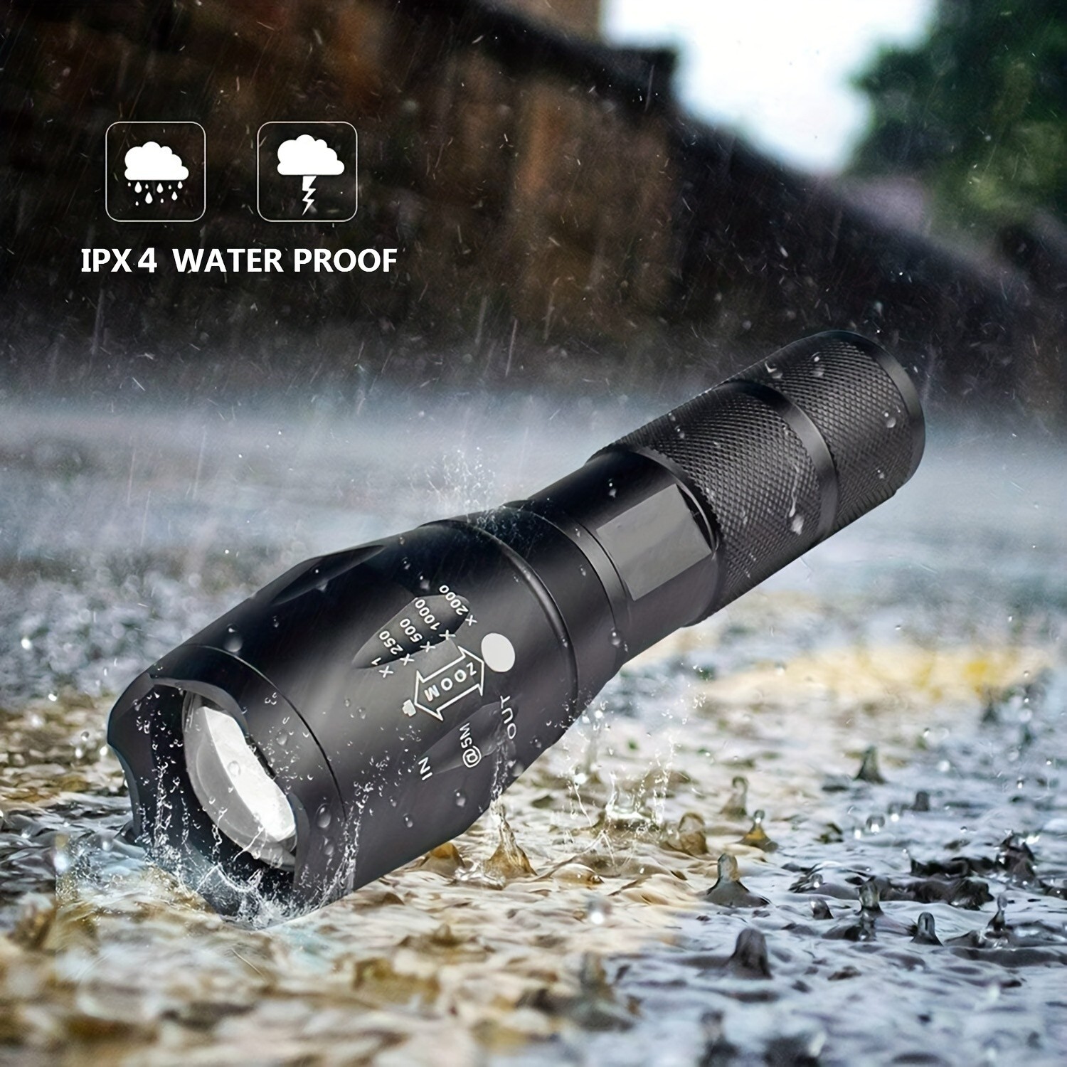 Super Bright Tactical LED Flashlight High Powered 5 Modes Zoomable Aluminum