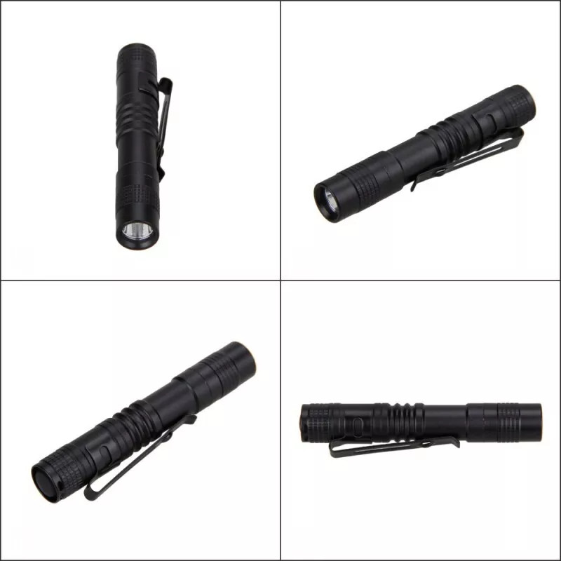 1/3x LED Mini Flashlight High-power High-lumen Tactical Pen Light with Clamp USA