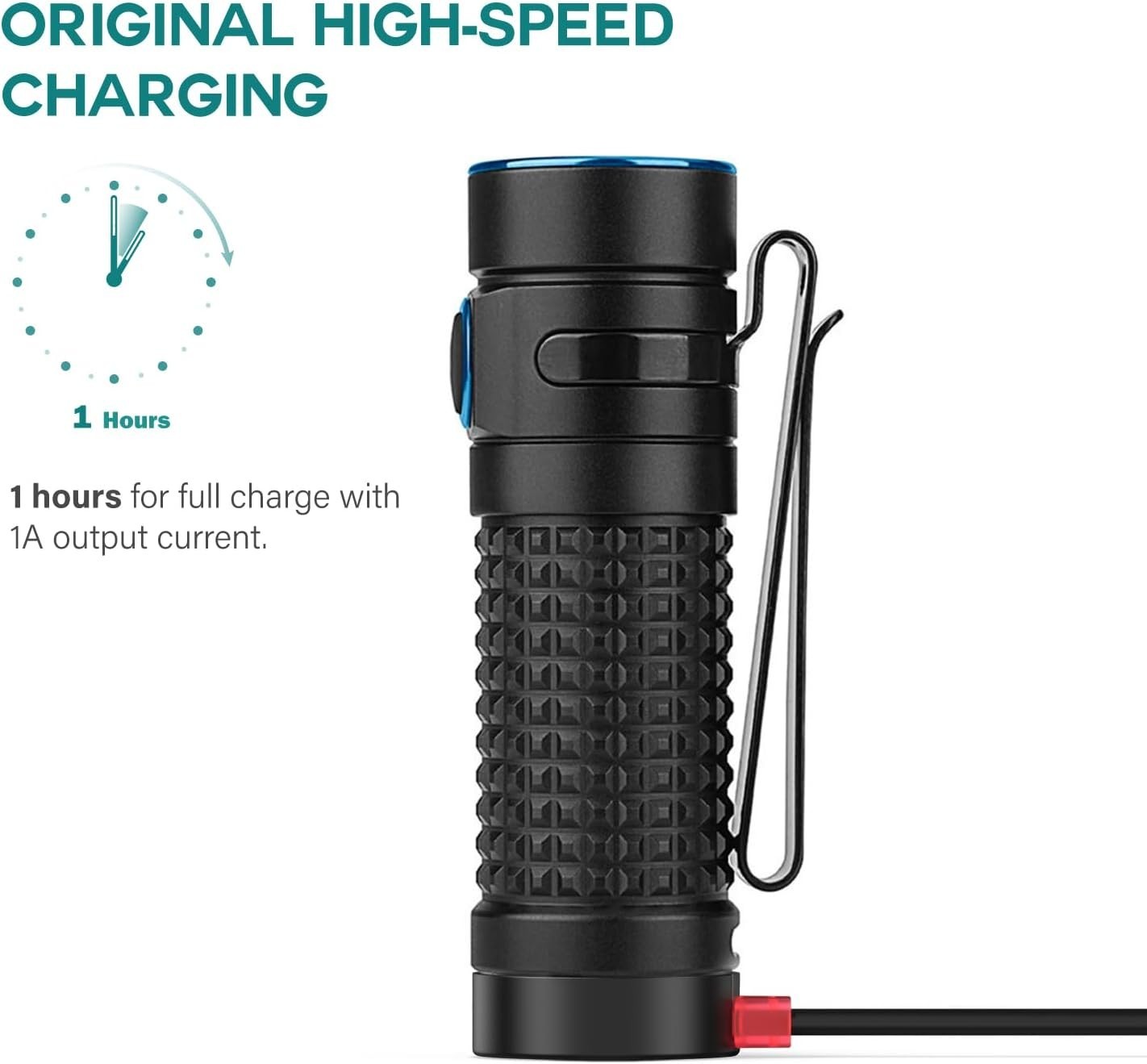 Charger for Olight Arkfeld Ultra, Baldr Pro R, Warrior X, Seeker 2, Obulb, Perun