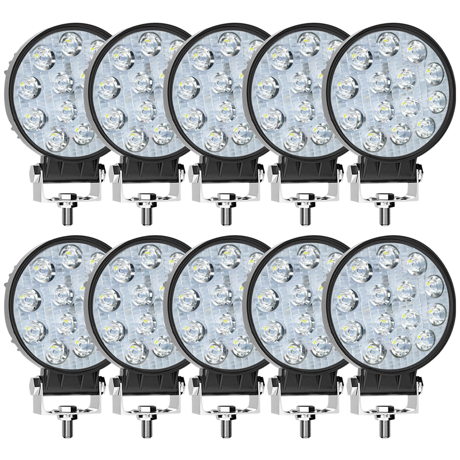 42W Led Work Lights for Truck, 4.5Inch Led Light Pods,12V 24V Round Lights Of…