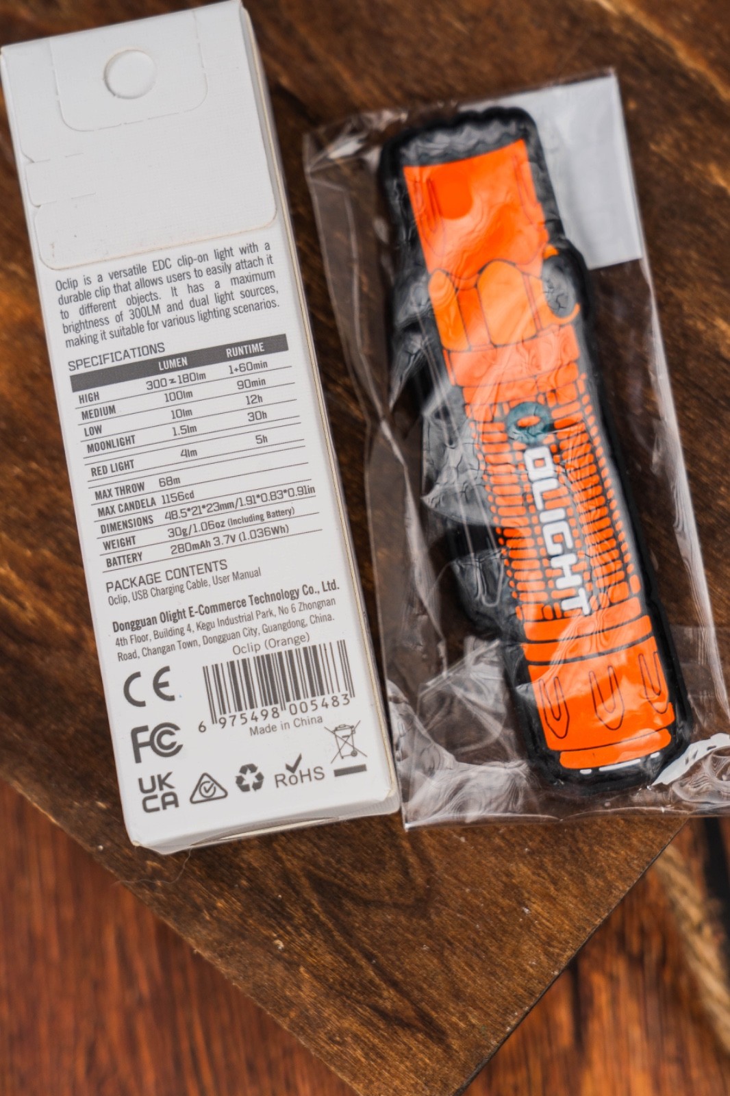 Olight Baton Turbo Orange & Oclip Orange Matching EDC Set + Patch