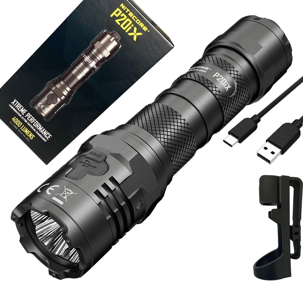 Value Bundle P20iX USB-C Type-C USB LED Flashlight – 4000 Lumen – w/Premium