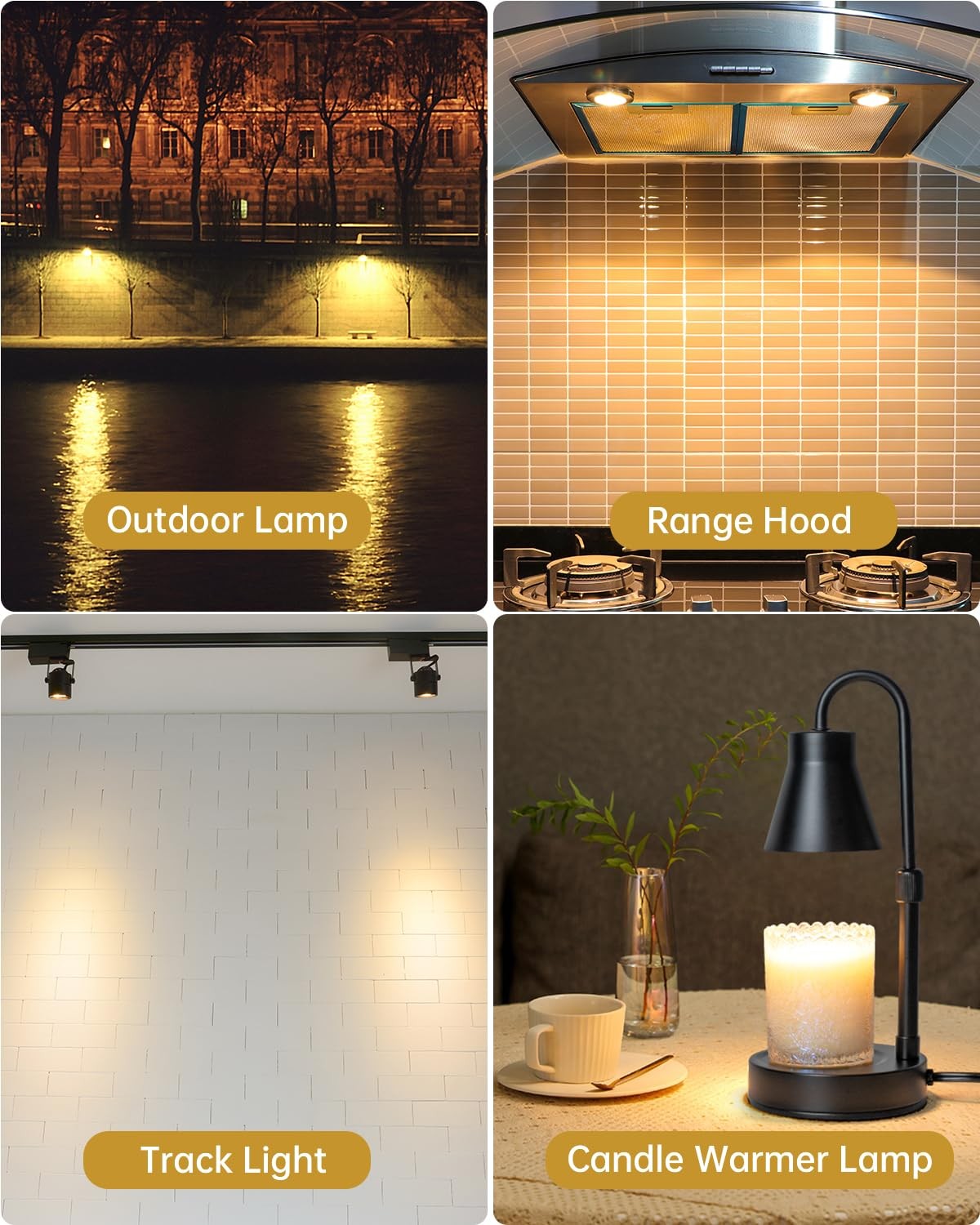 120v 35W GU10 Bulb for Candle Warmer Lamp, 2pcs gu10+c Dimmable 2800K Warm