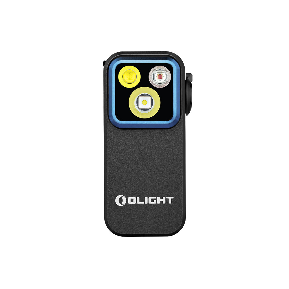 Olight Oclip Pro Black Clip on Flashlight, Floodlight Spotlight/Red Light, 500 L