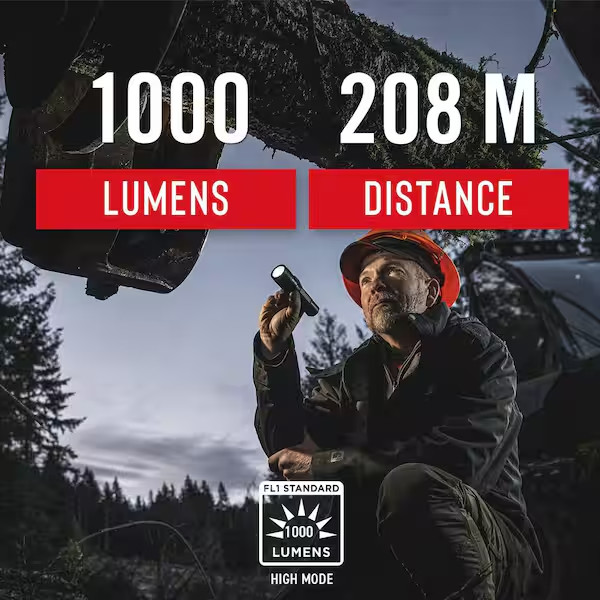 COAST 1000lm Torch Rechargeable Dual Power 208 M Distance Flashlight IP54 # G56R