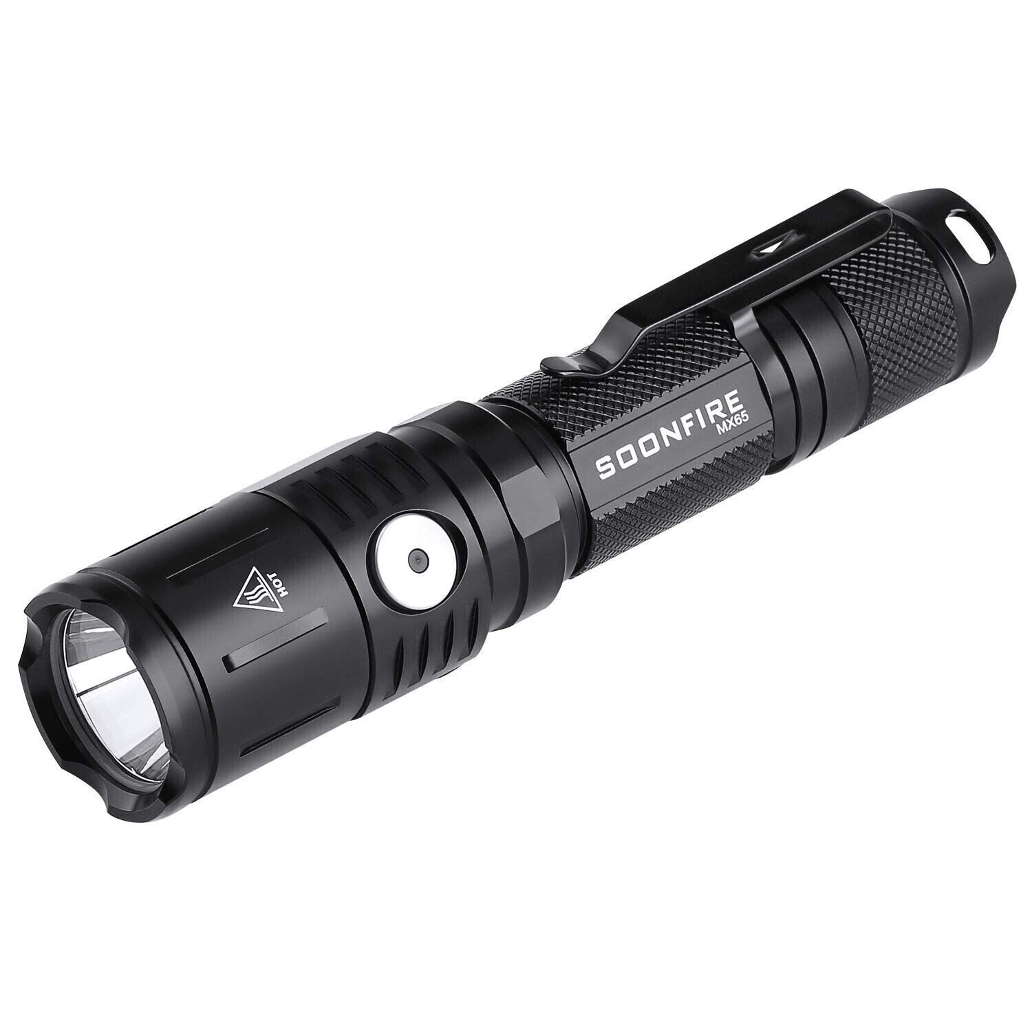 soonfire MX65 Tactical Flashlight 1060 Lumens Built-in a Fast Charging NEW!
