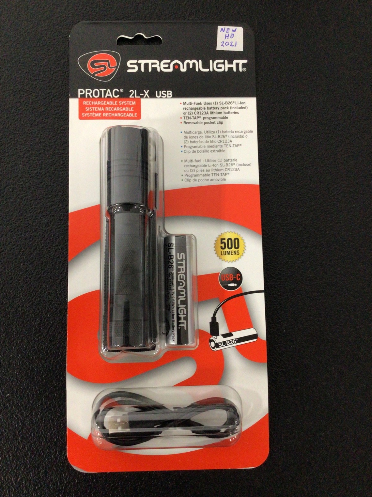 Streamlight ProTac 2L-X 500-Lumen EDC High Performance Multi-Fuel Black