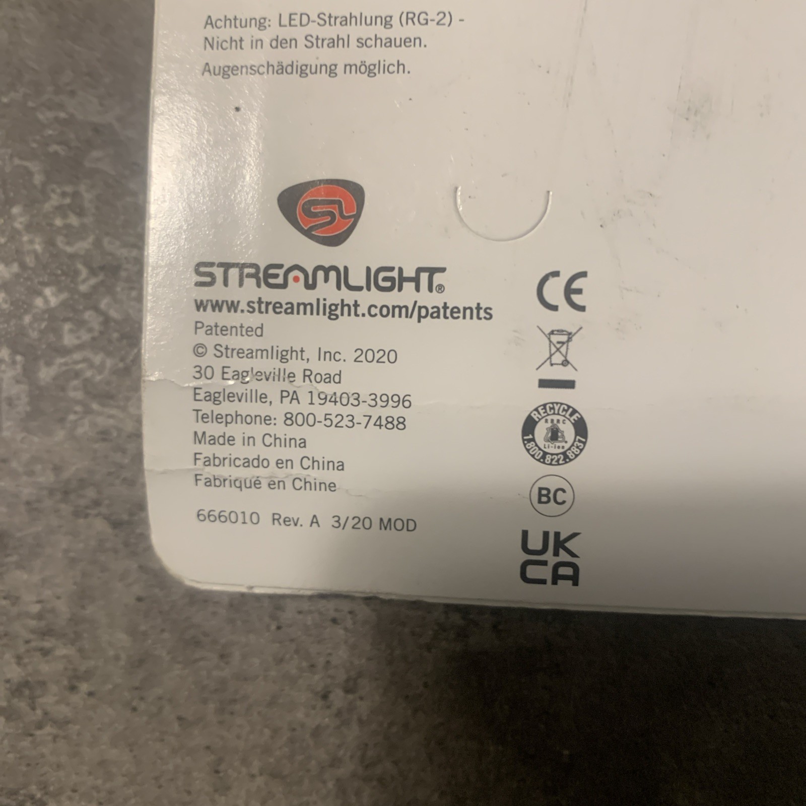 Streamlight MacroStream USB Rechargeable Flashlight USB Cord 500 Lumens Black