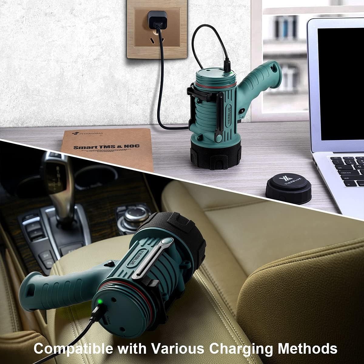 Powerful Waterproof Spotlight with Fast USB-C Charging – 90,000 Lumens