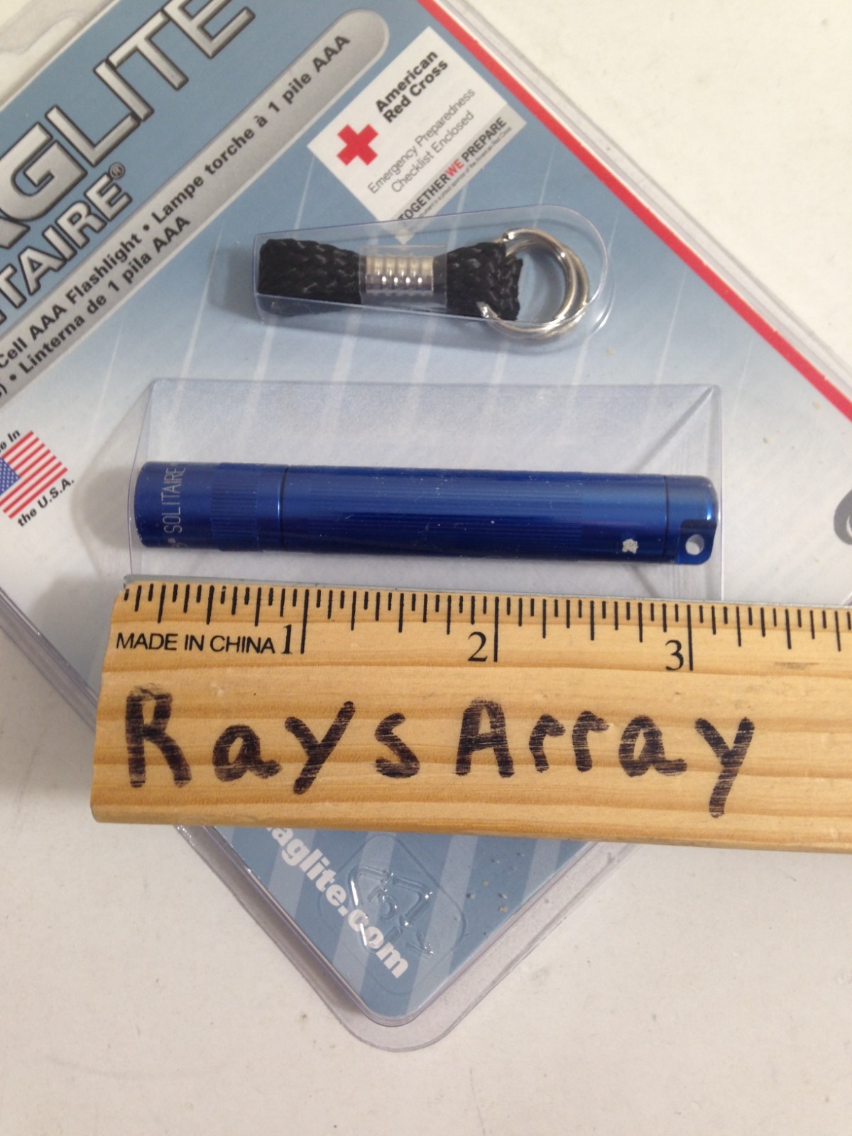 NEW Maglite Solitaire Blue 1 cell AAA Flashlight K3A116 older style package