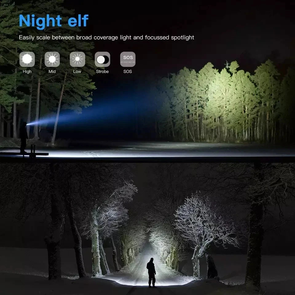 UV Flashlight Black Light Super Bright 120000lm Torch Ultra Violet Lamp LED