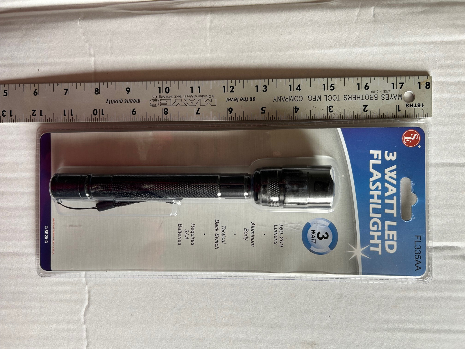 led flashlight aa battery metal body 2 pack