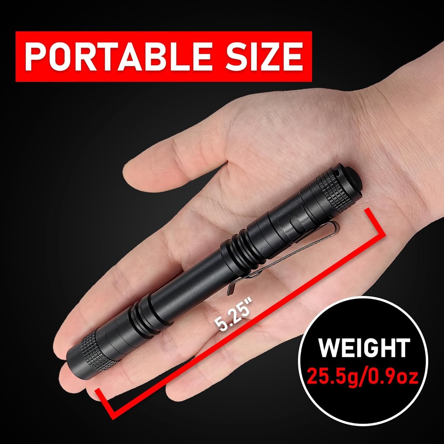 WORKPRO LED Pen Light, Aluminum Pen Flashlights, Pocket Flashlight with Clip for