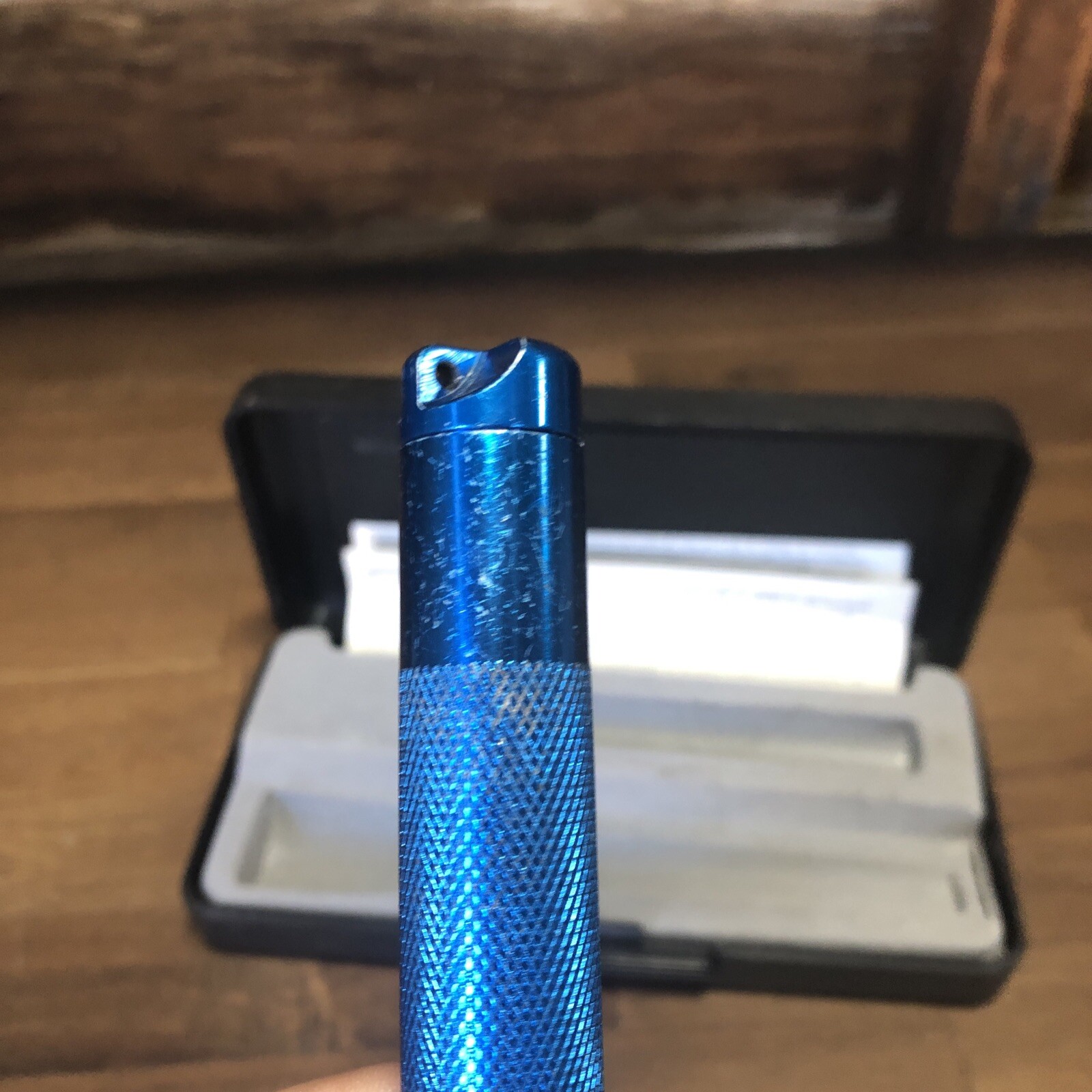 Vtg IBM Branded Mag Lite Mini Maglite 2AA Cell LED Blue