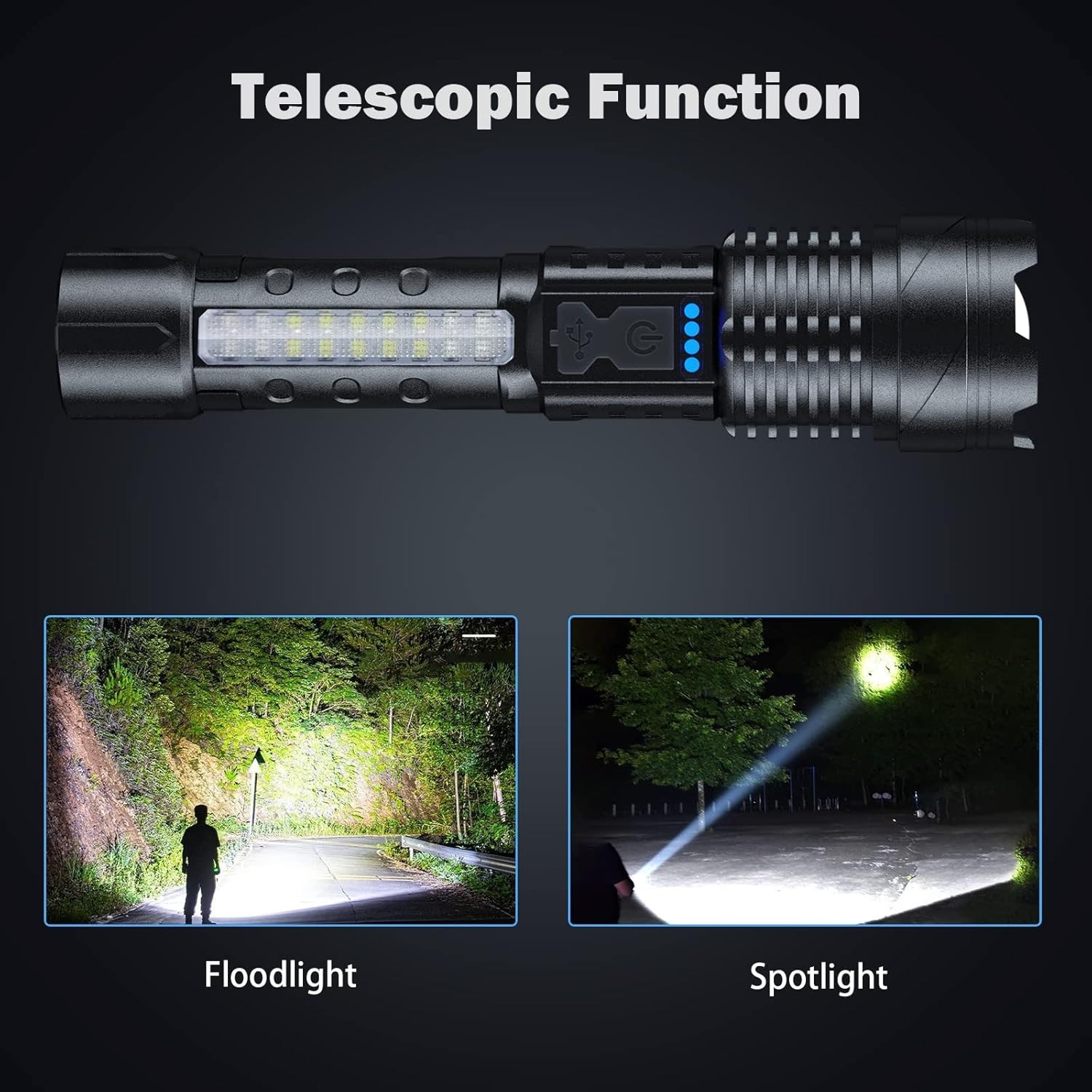 Super Bright LED Flashlights 90000 Lumens Waterproof for Camping Emergencies