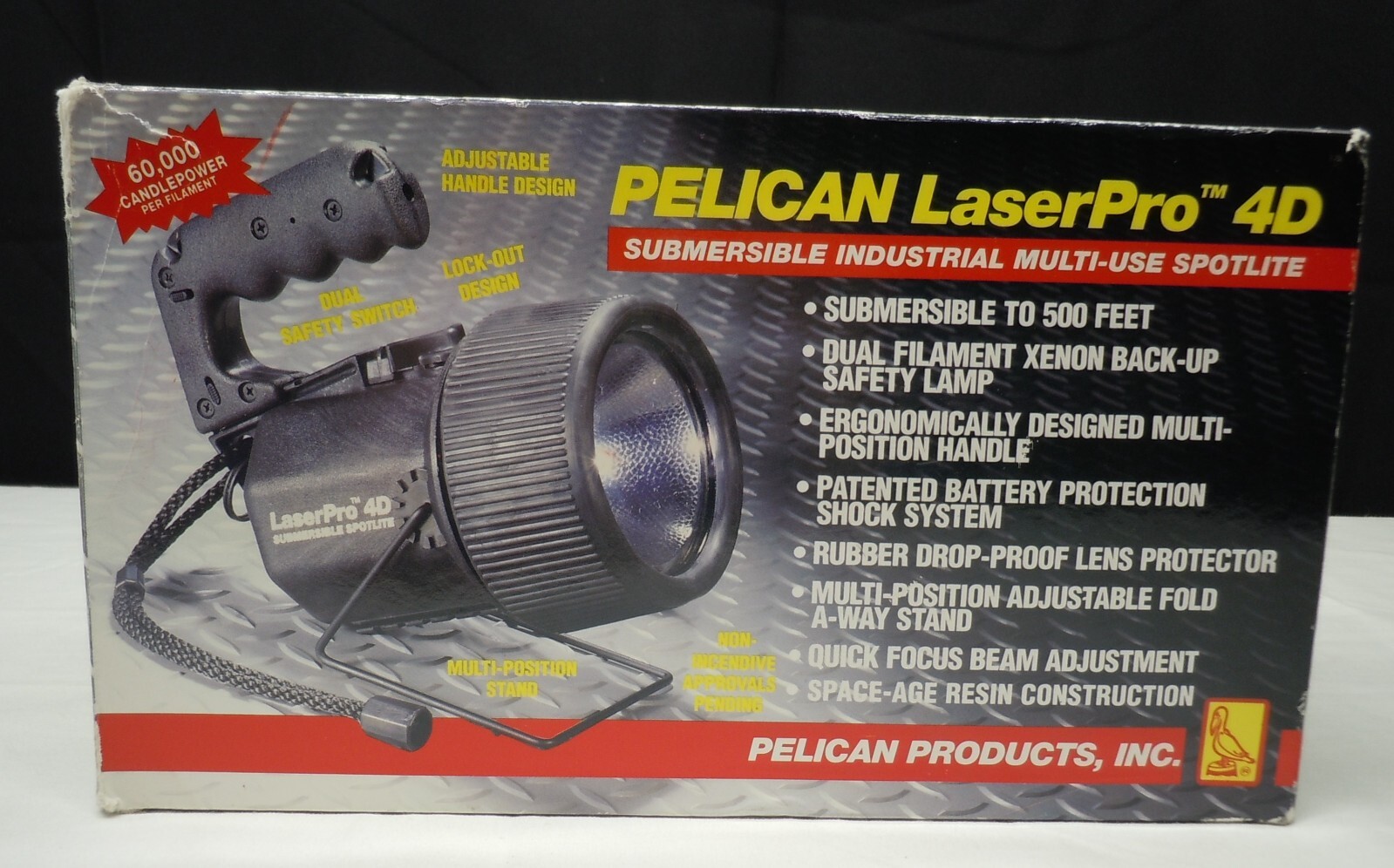 Vintage Pelican LaserPro 4D Hand Held Submersible Industrial Laser Spot Light