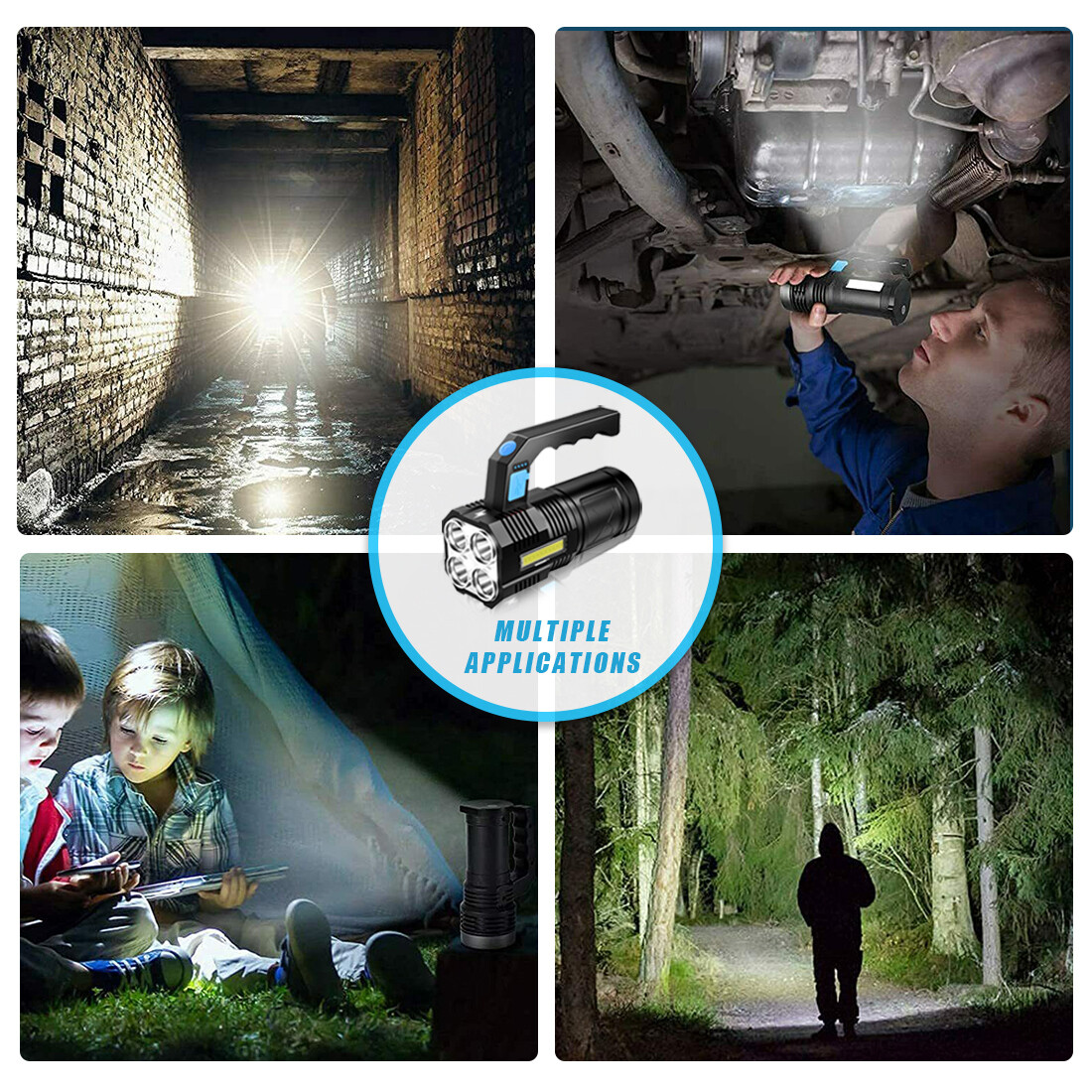 Most Powerful 99000000LM LED Military Torch USB Rechargeable Tactical Flashlight