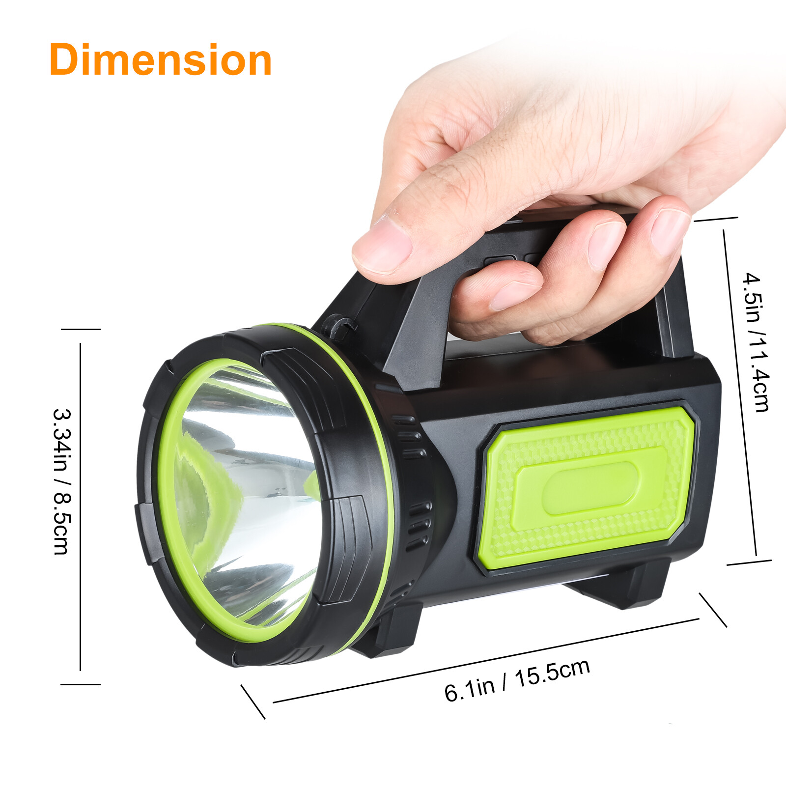 Rechargeable LED Spotlight Flashlight Outdoor Handheld Spot Lights Waterproof