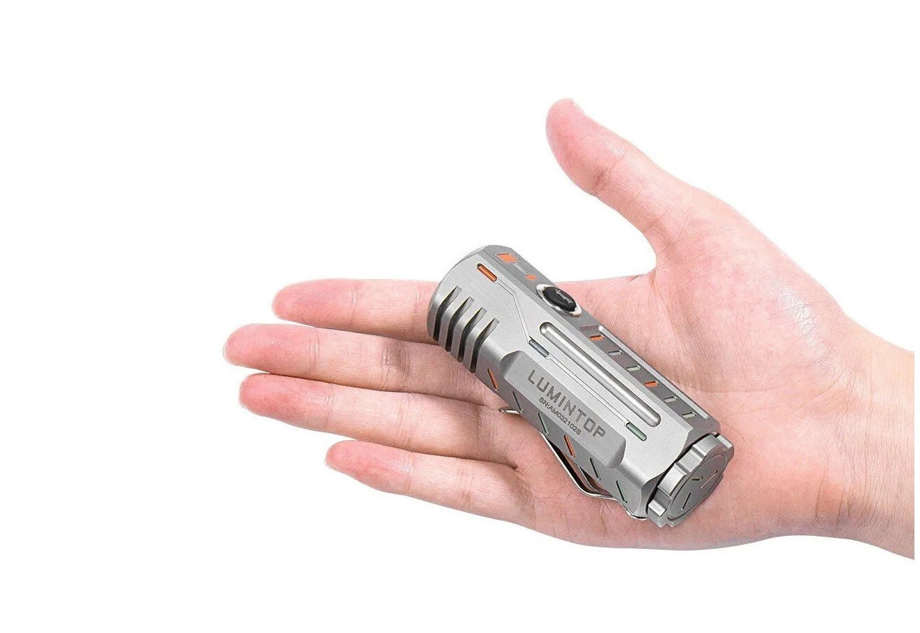 New Lumintop Thor 5 Stonewashed Ti Titanium LEP Flashlight Torch