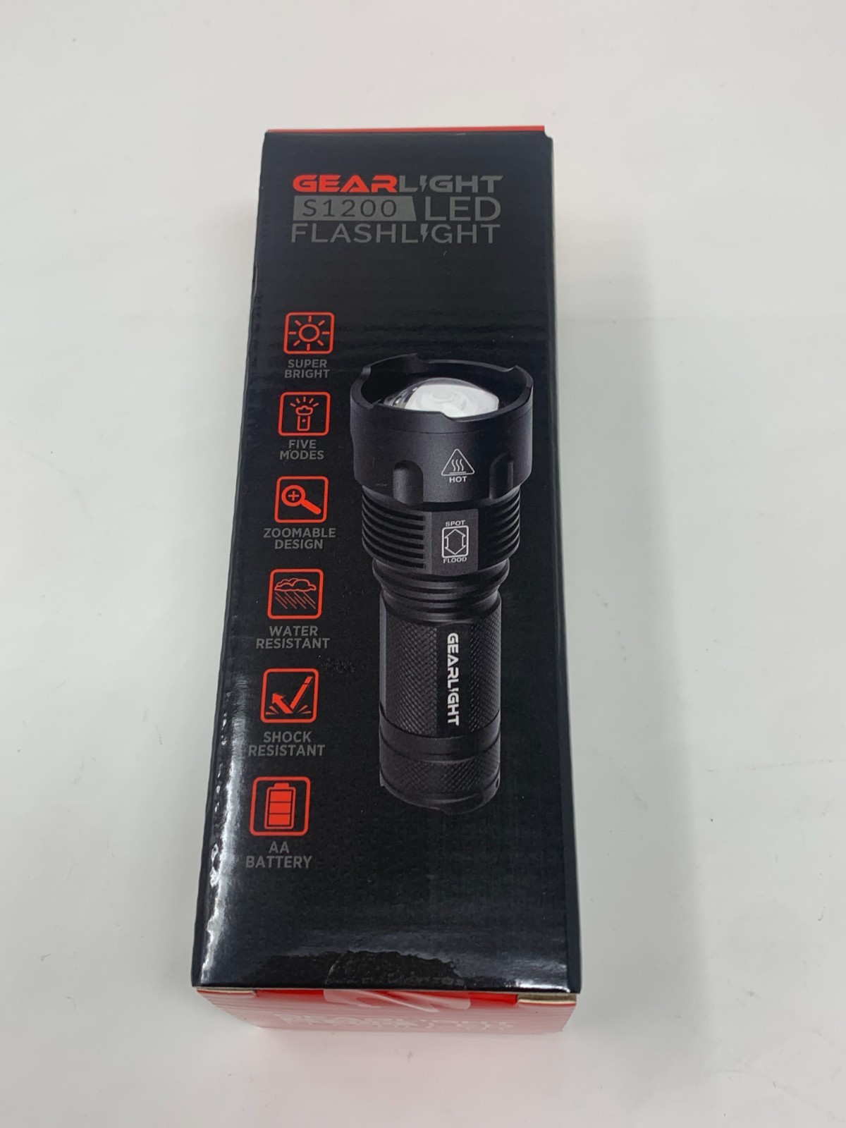 GearLight S1200 High-Powered LED Flashlight – Zoomable, Camping & Outdoor