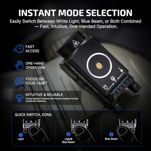 Olight Baldr S Blue Beam 800 Lumens Tactical Rail Mounted Flashlight