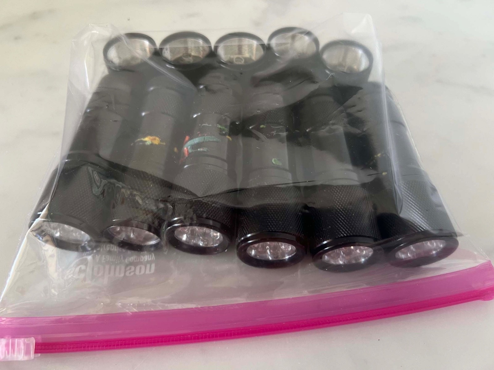 Lot of 16 9-LED UV Flashlight Blacklights 395-400nm Aluminum Body w/o Batteries