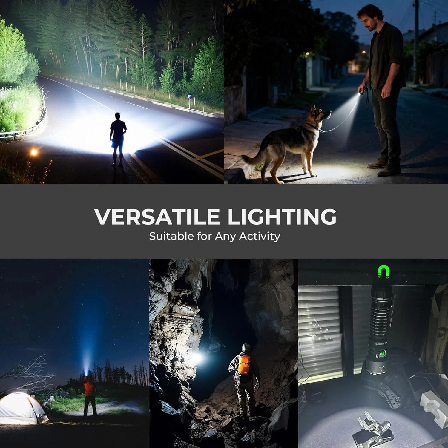 TS28 Rechargeable Flashlight, 3200 Lumens 506M Range Super Bright Flashlight