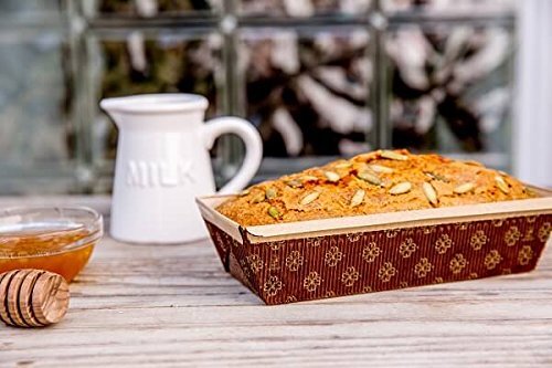 Pastry Chef’s Boutique Rectangular Paper Loaf Pan Molds Medium Size with…