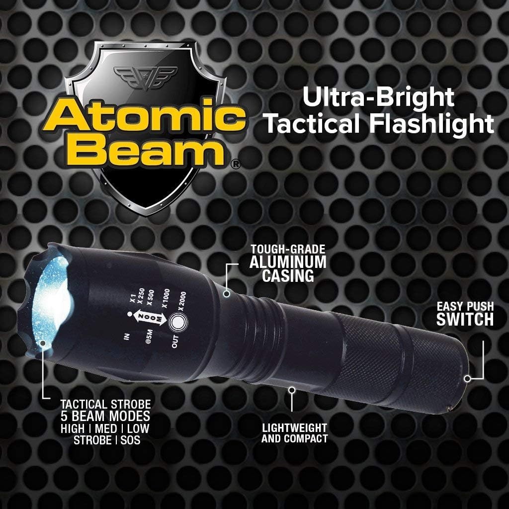 New Atomic Beam Tough Grade Super Bright Tactical Flashlight 5 modes