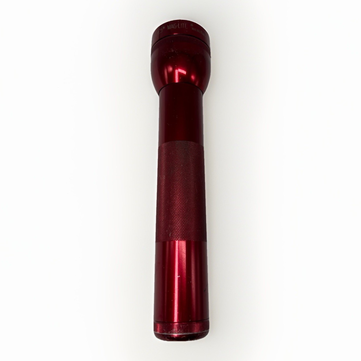 Mag-Lite Large 12.5” Red Flashlight Takes 3 D Sz Cell USA Aluminum Maglite-Works