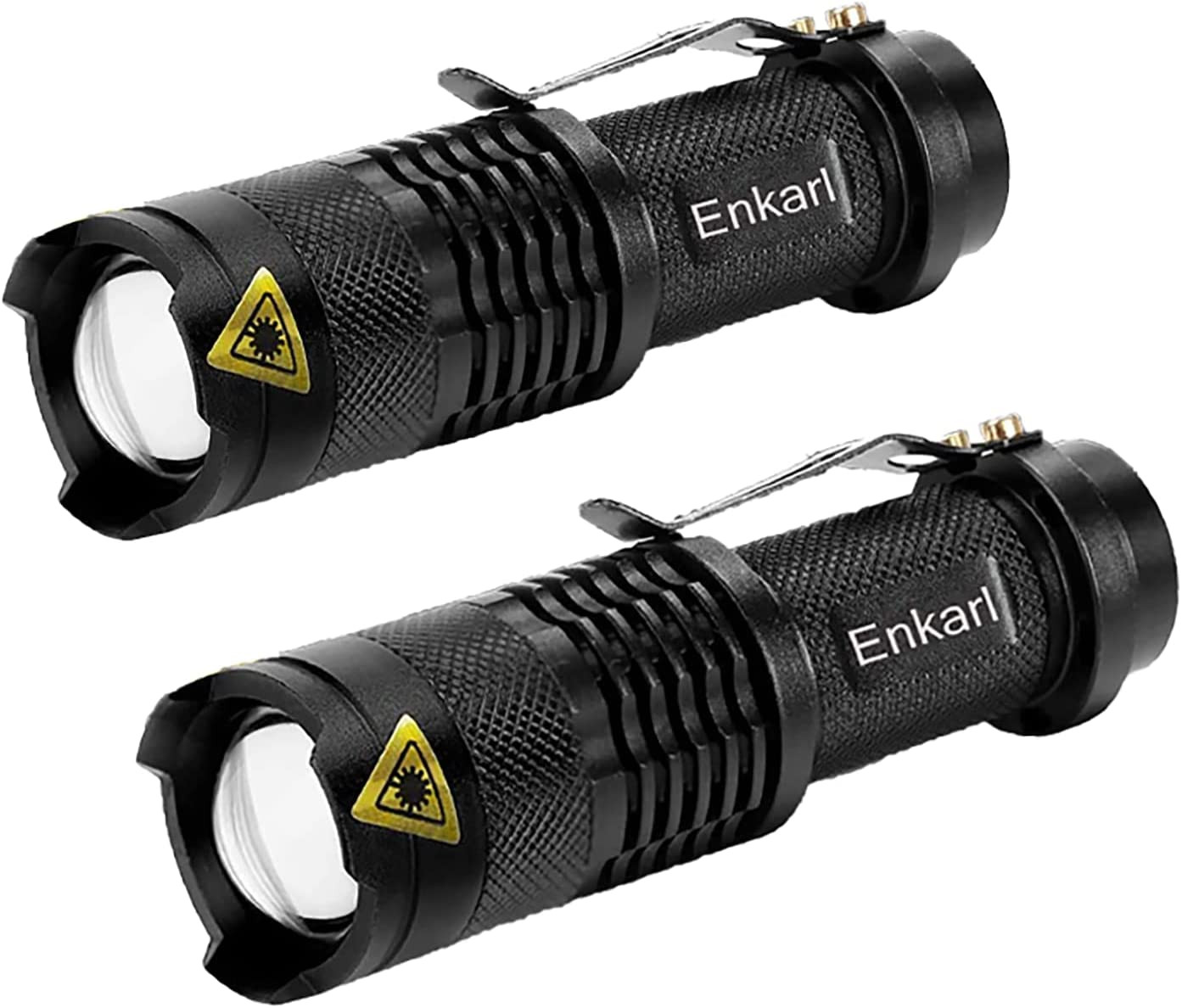 Torch,Mini LED Flashlight, 2 Packs of Super Zoomable AA Battery Powered
