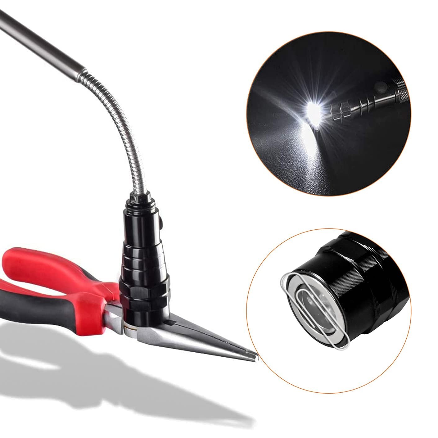 Magnetic Flashlight Telescoping Pickup Tool for Men Dad Gifts
