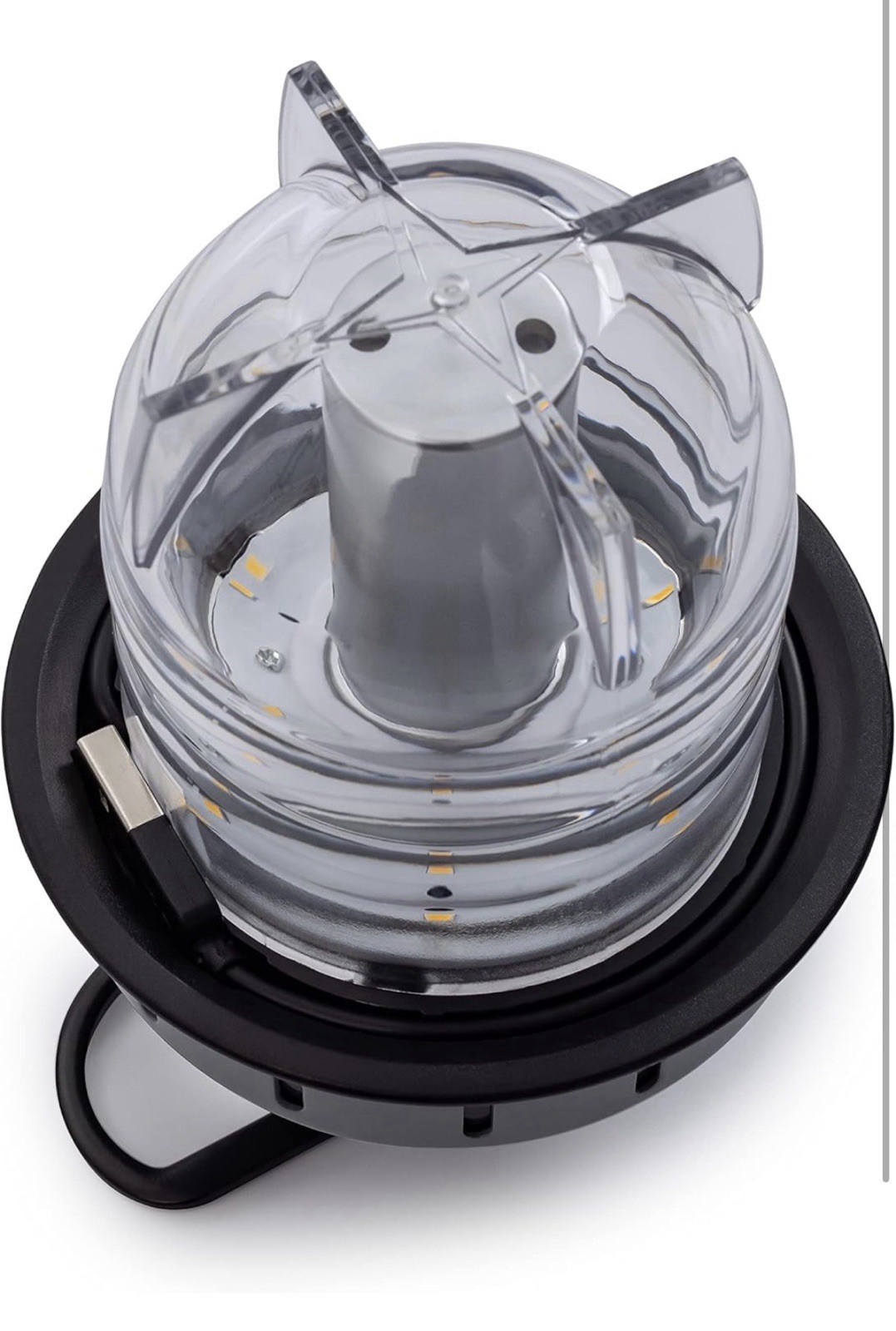 Barebones Living Beacon Hanging Lantern Slate Stamped Steel Rechargeable Battery