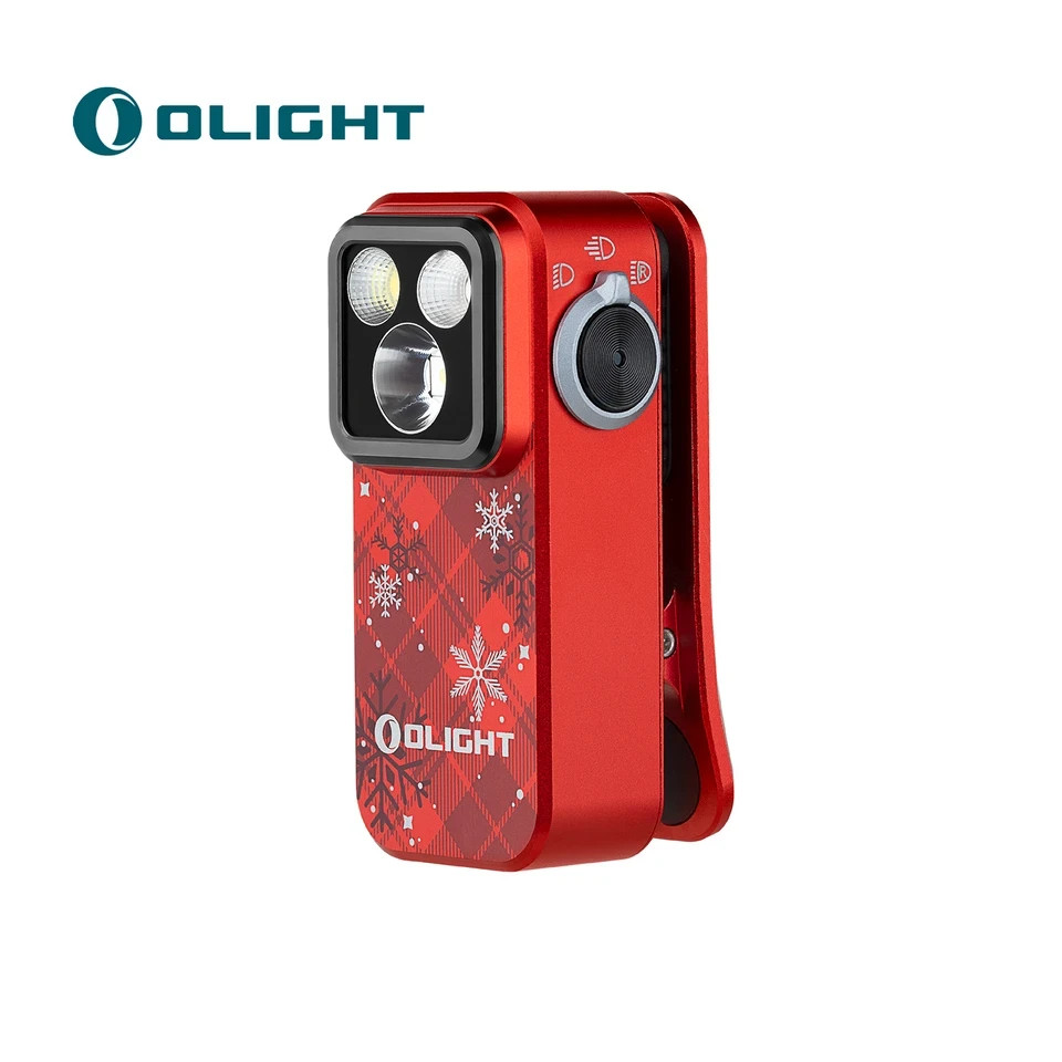 Oclip Pro Clip on Flashlight with Floodlight Spotlight and Red Light
