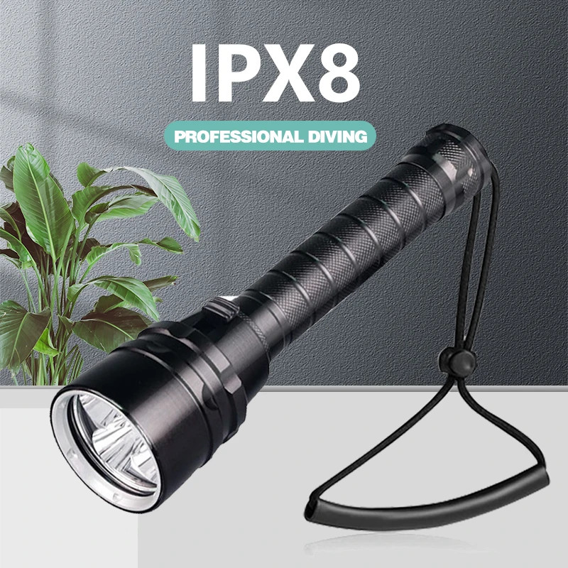 Bright 80000LM 5*LED Diving Flashlights Tactical Torch Underwater 200M