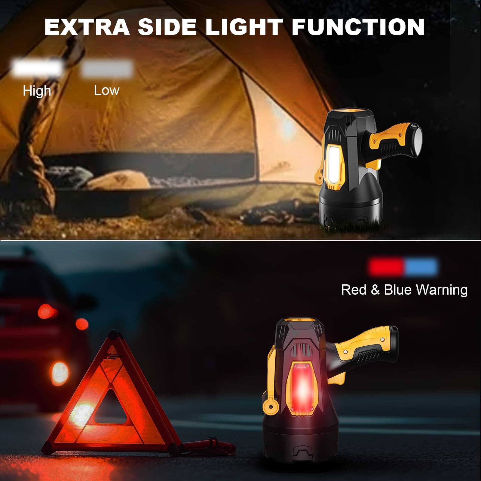 Super Bright 90,000 Lumens Rechargeable Spotlight for Hunting Camping