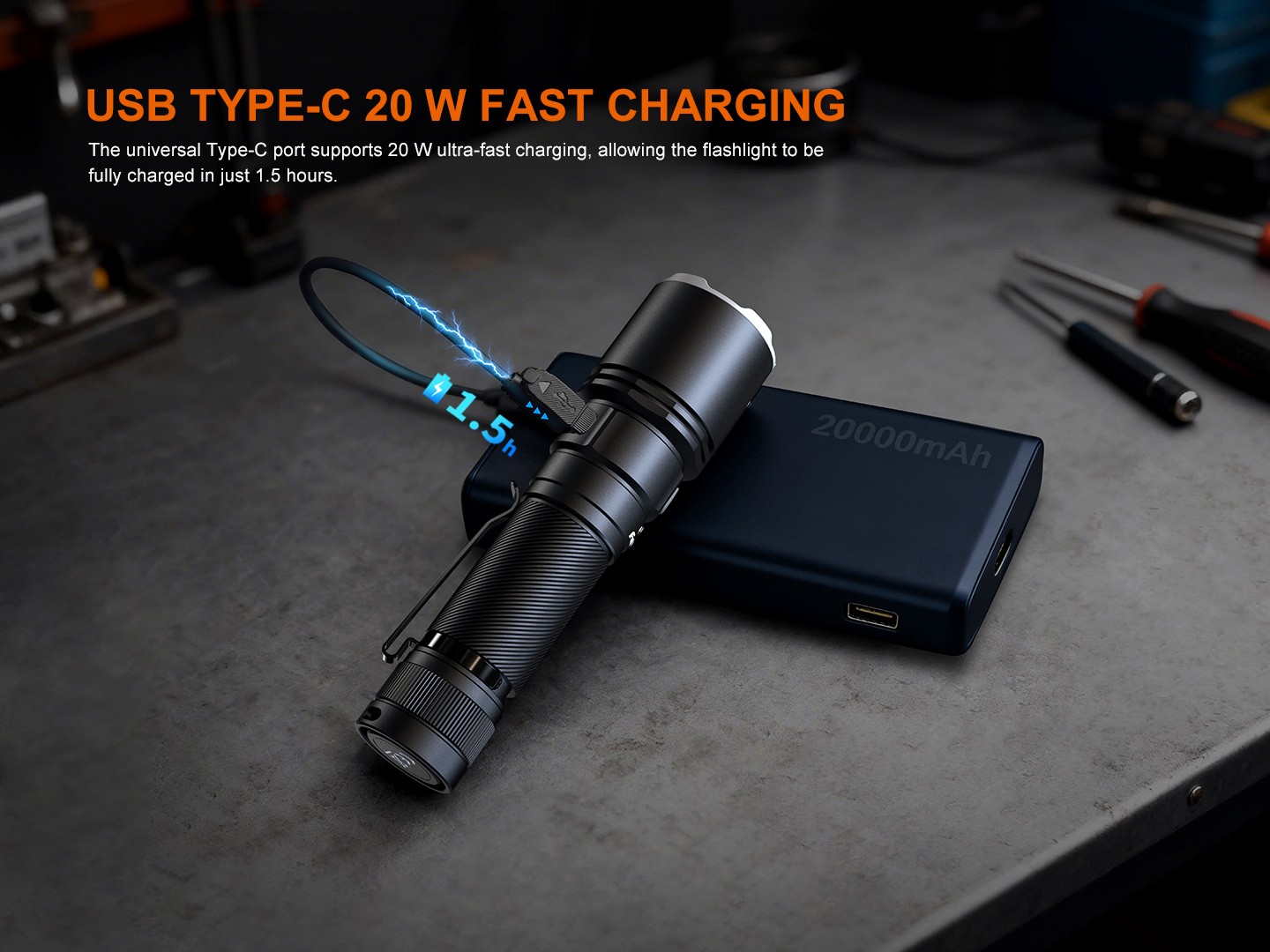 Fenix C7 Pro 4600 Lumem Tactical Fast Charging USB-C Flashlight
