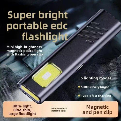 Warsun USB C Rechargeable LED Keychain Flashlight – 600 Lm Mini Torch