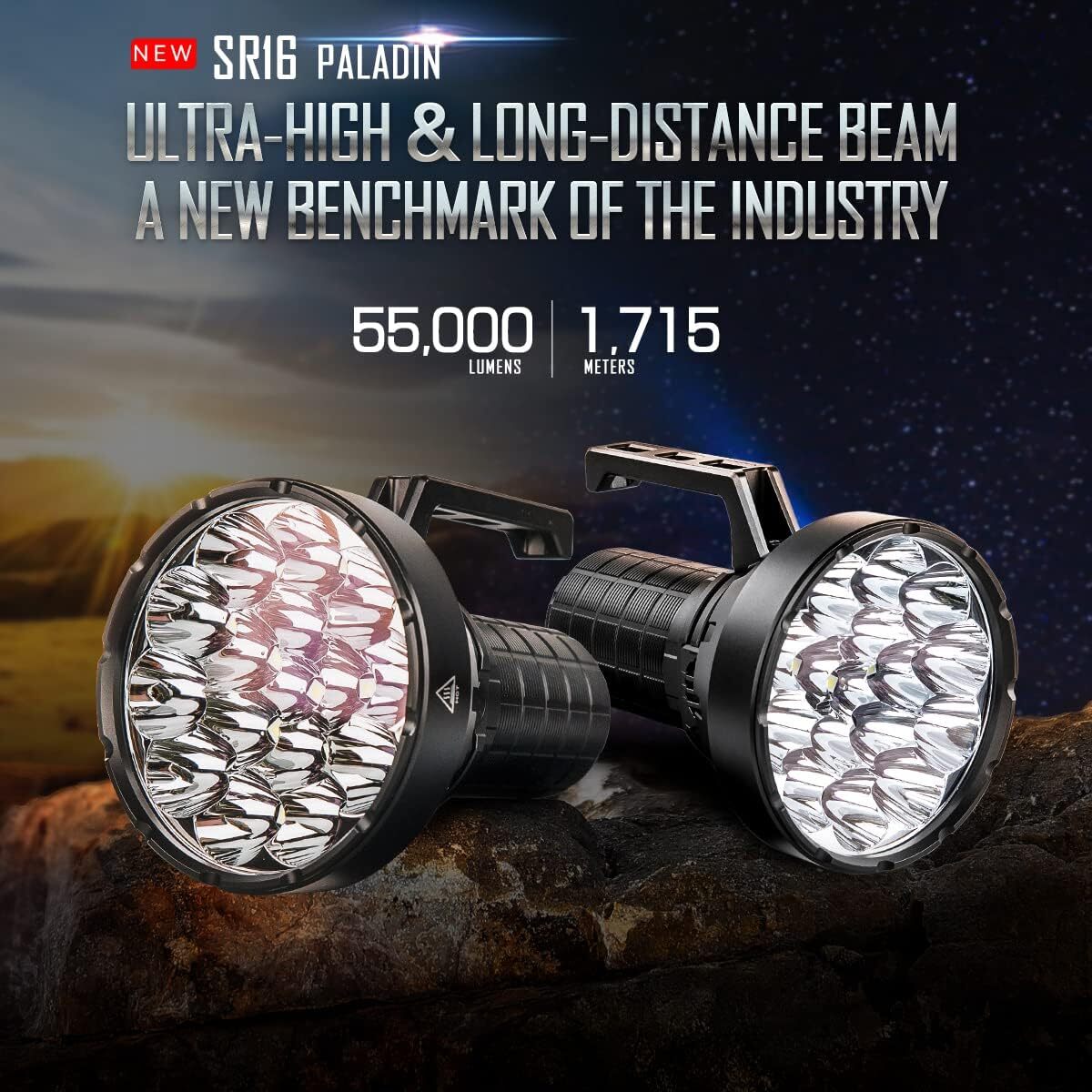 IMALENT SR16 55000 Lumen LED Flashlight Rechargeable CREE XHP50.3 HI High Bright