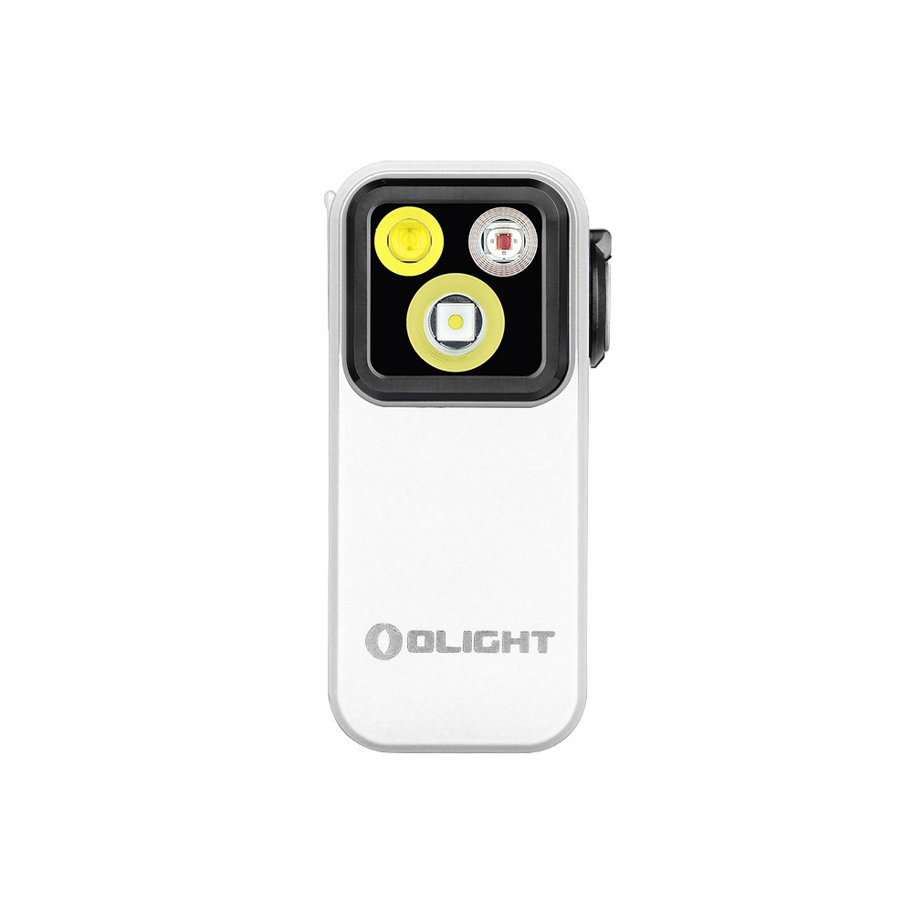 Olight Oclip Pro White Clip on Flashlight, Floodlight Spotlight/Red Light, 500Lu