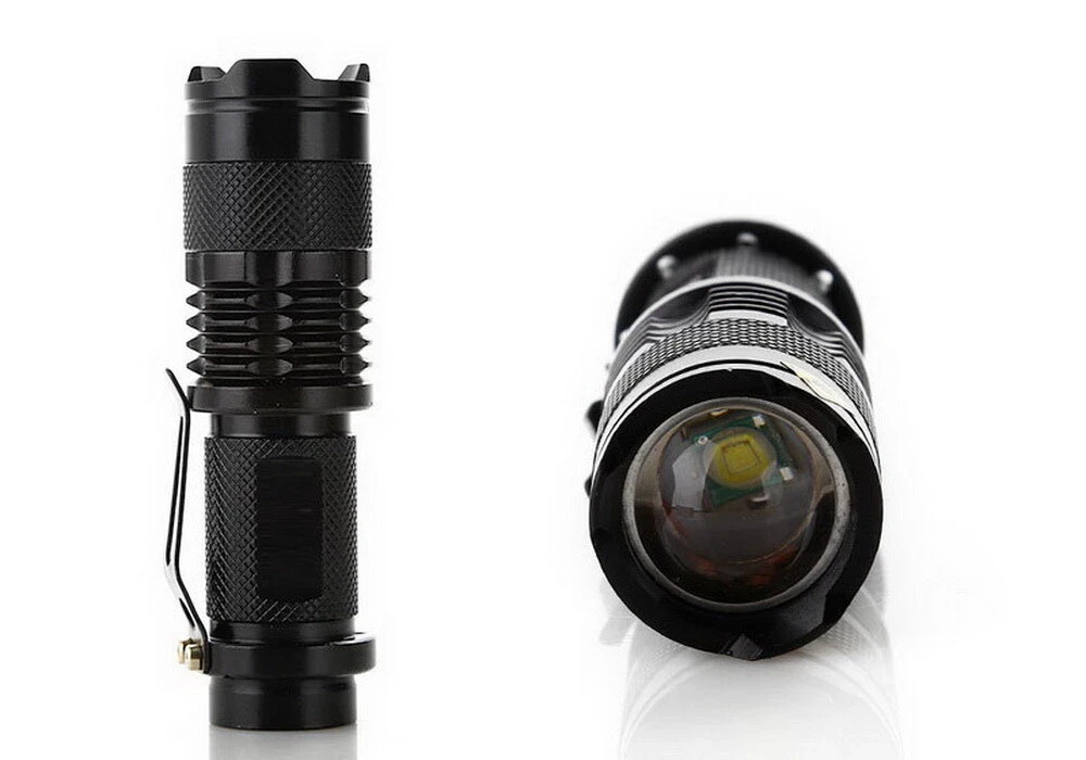 Zoom LED Flashlight Red Green Blue White Color Tactical Night Vision Torch