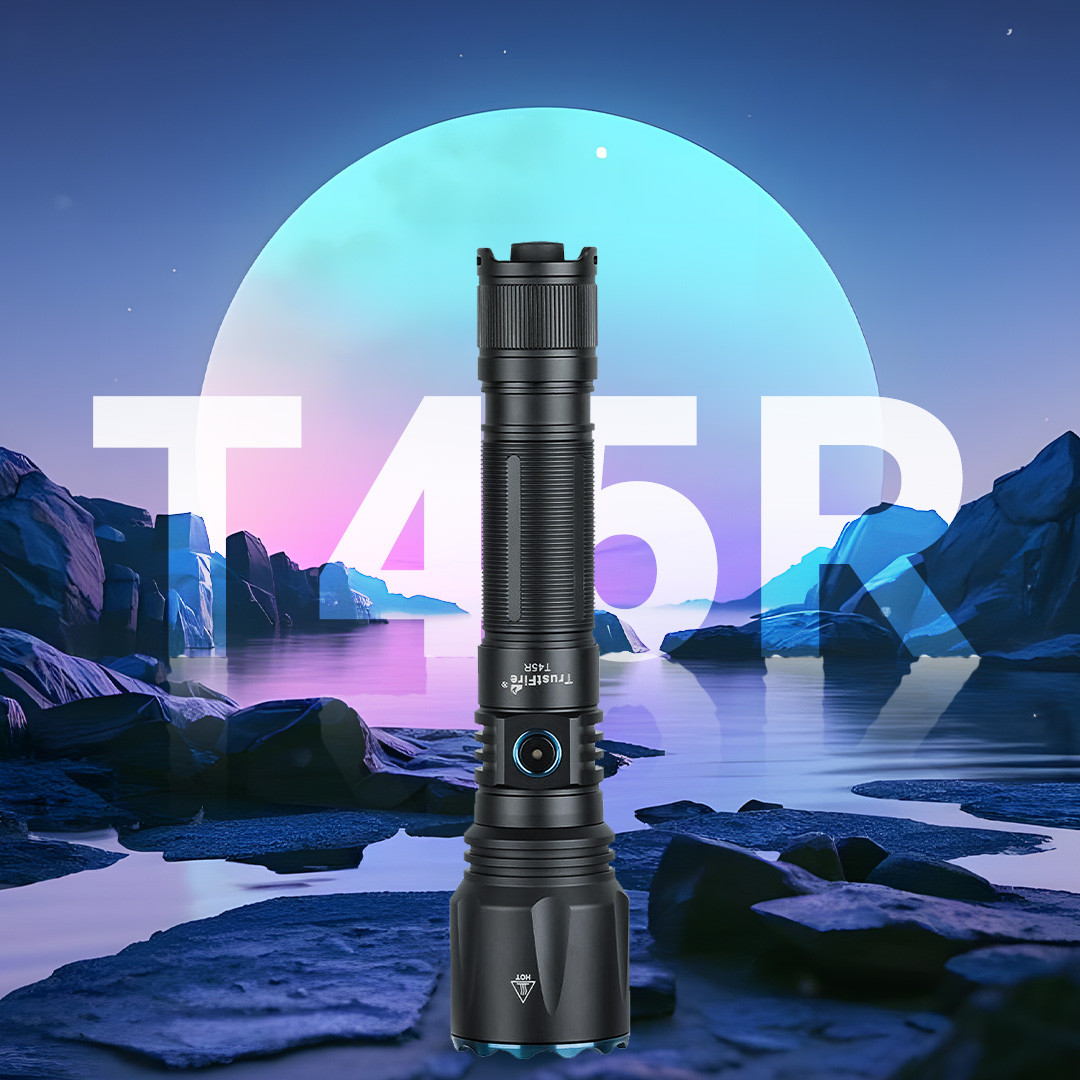 Trustfire T45R Tactical Flashlight 650LM 1695M LEP Flashlights Super Bright 1pcs