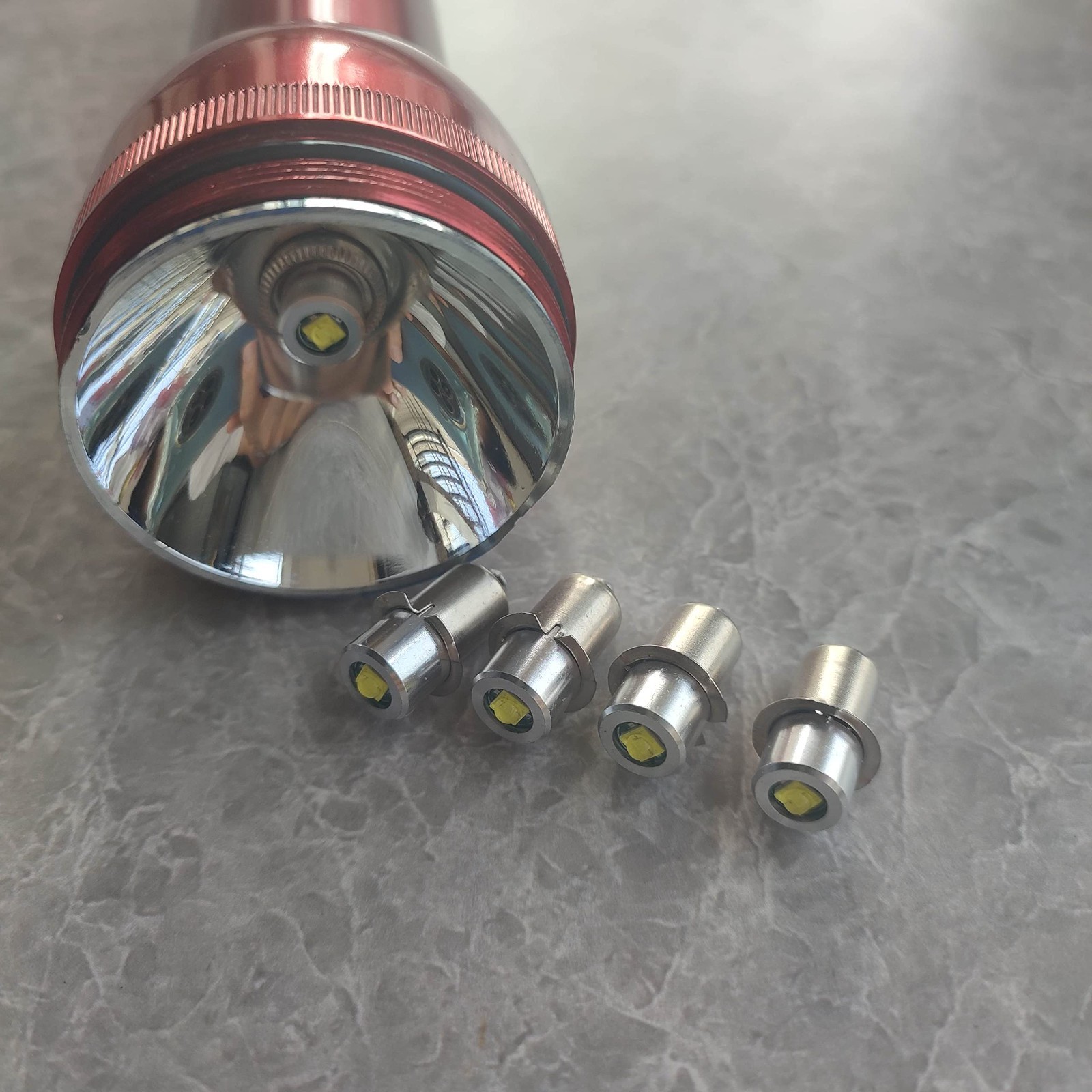 LED Conversion Kit for Maglite – 2-4 Cell Flashlight Bulbs, 3V 4.5V 6V, 4-Pack