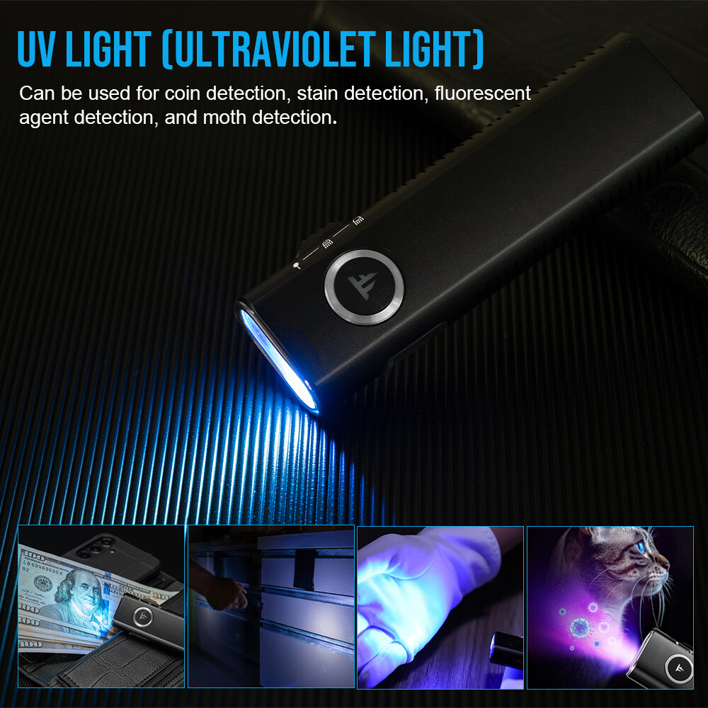TrustFire MINIX3-SE 1200LM EDC Flashlight UV light & Laser Magnetic Rechargeable