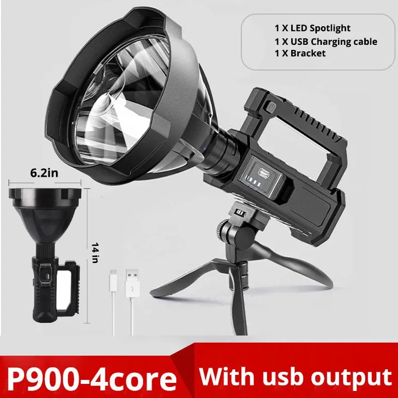 LED Super Bright 100000 Lumens BIG SIZE Torch Waterproof Spotlight Work Light US