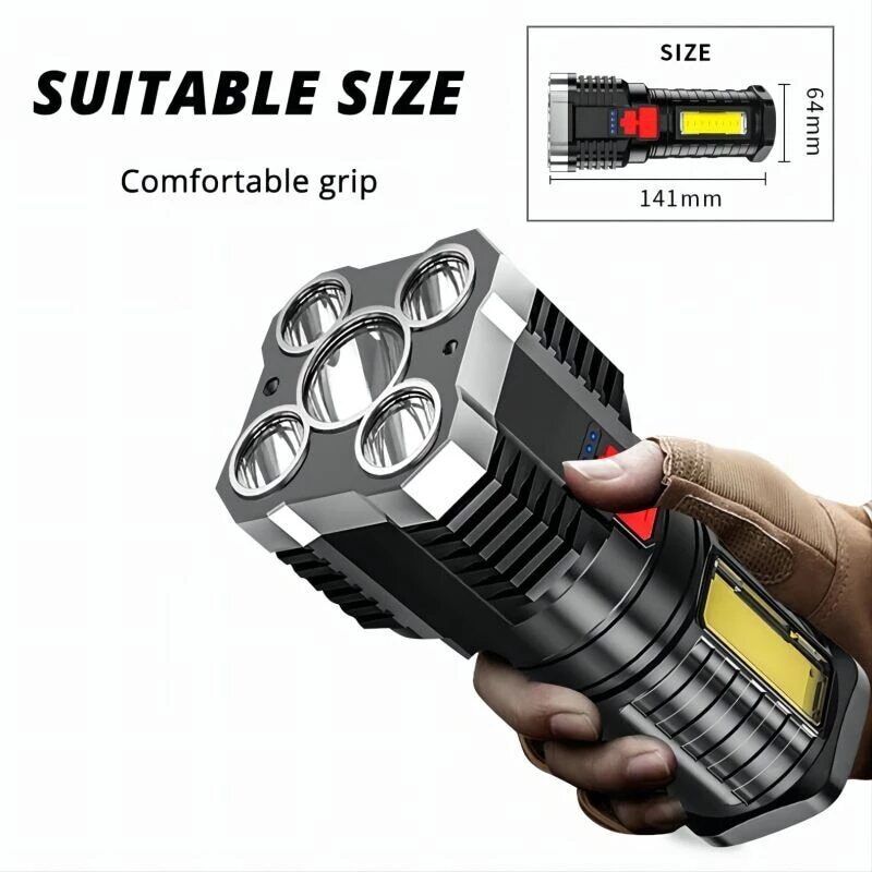 Super Bright LED Torch Flashlight Tactical Camping Outdoor Lamp USB Rechargeable