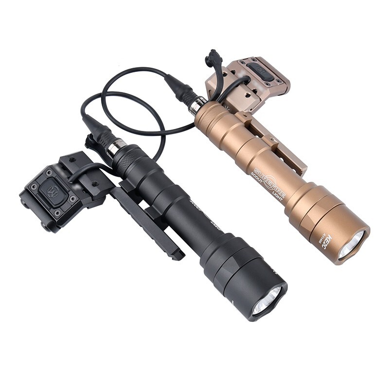 Tactical M600 M300 Offset Mount Weaponlight Modbutton Pressure Switch Base torch