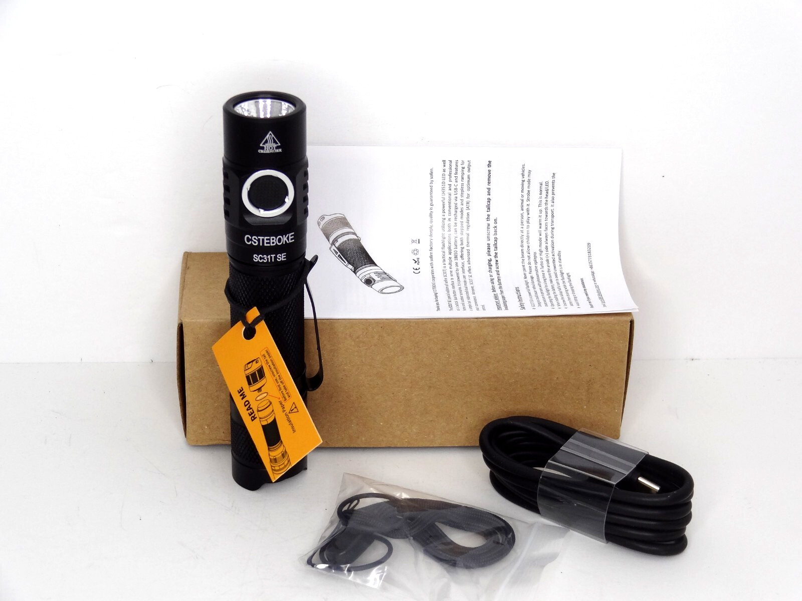 CSTEBOKE SC31T SE Tactical Dual Switches EDC Flashlight 5000K, 1300 Lumens