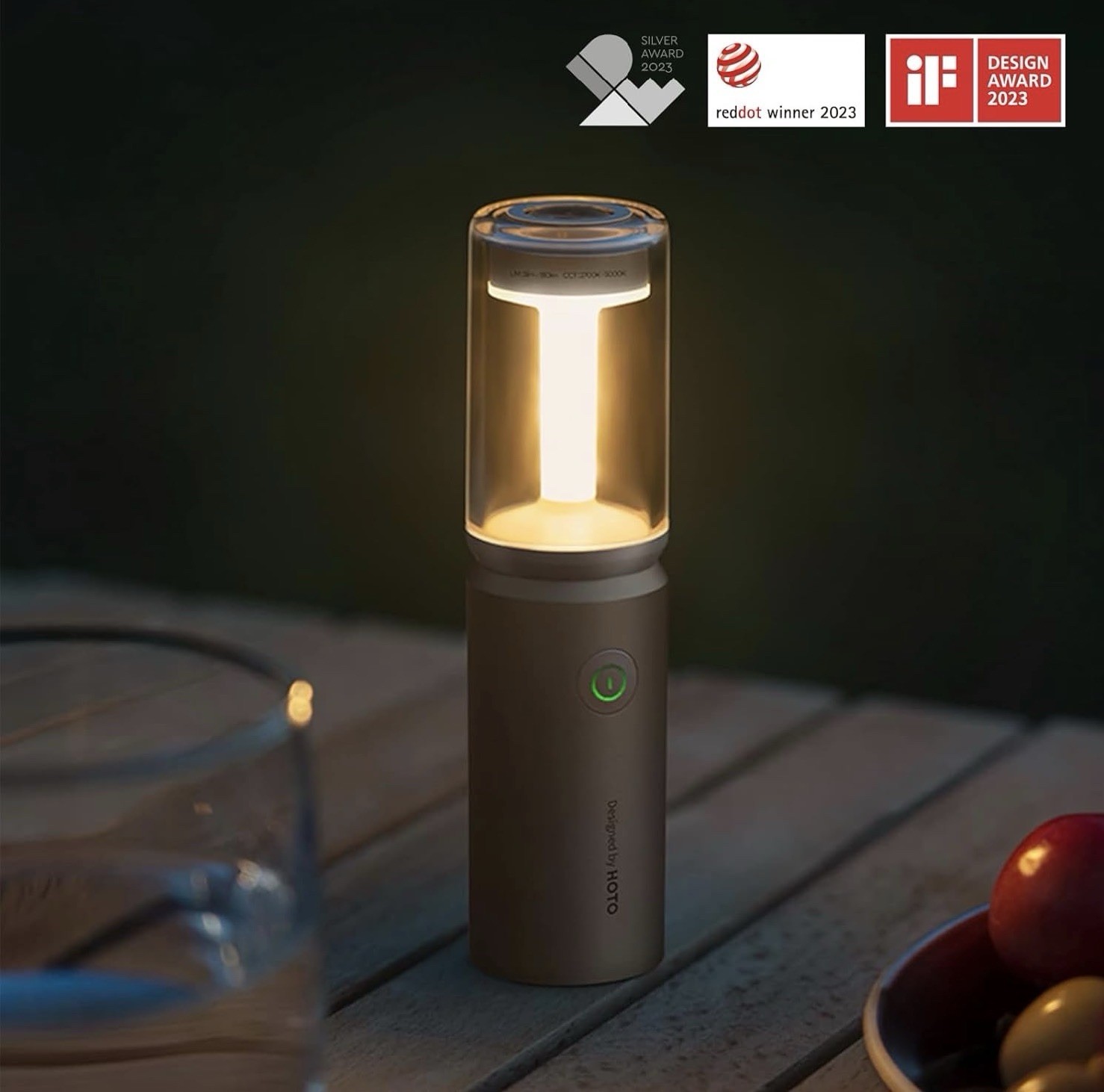 HOTO Outdoor Camping Flashlight Rechargeable, 3-in1 Camping Lantern 3100mAh