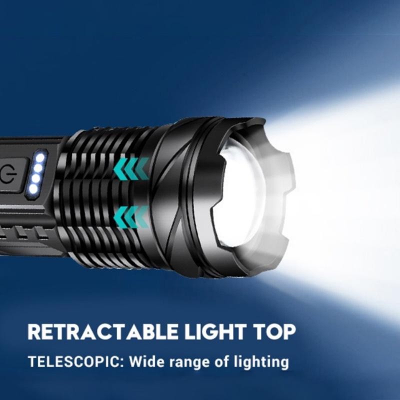 1000000 Lumens Super Bright LED Tactical Flashlight Rechargeable LED Work Lights